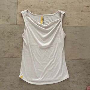 White Draped Sleeveless Tank Top size medium Lole